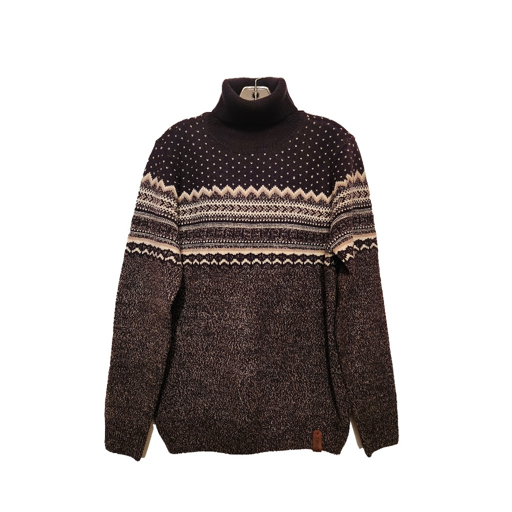 Rumors Unisex Blue and Grey Knitted Turtleneck US M